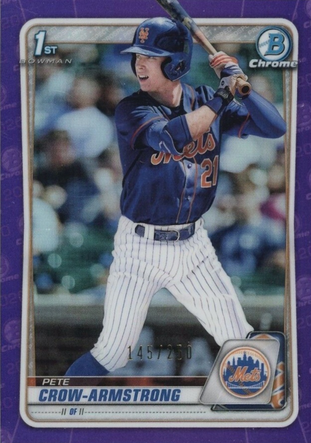 2020 Bowman Draft Pete Crow-Armstrong #BD72 Baseball Card