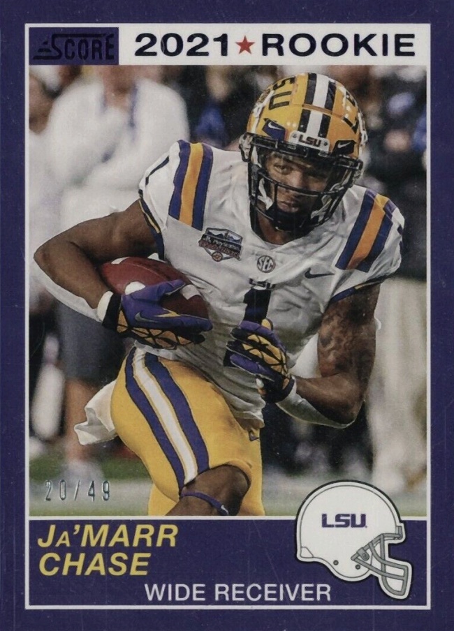 2021 Panini Chronicles Draft Picks Ja'Marr Chase #62 Football Card