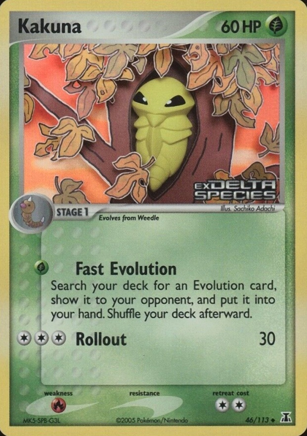 2005 Pokemon EX Delta Species Kakuna-Reverse Foil #46 TCG Card