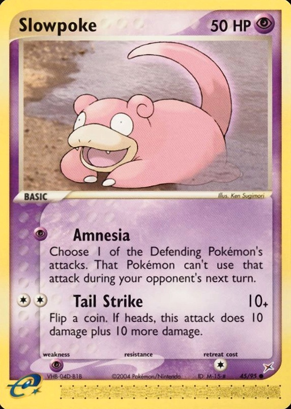 2004 Pokemon EX Team Magma vs. Team Aqua Slowpoke #45 TCG Card