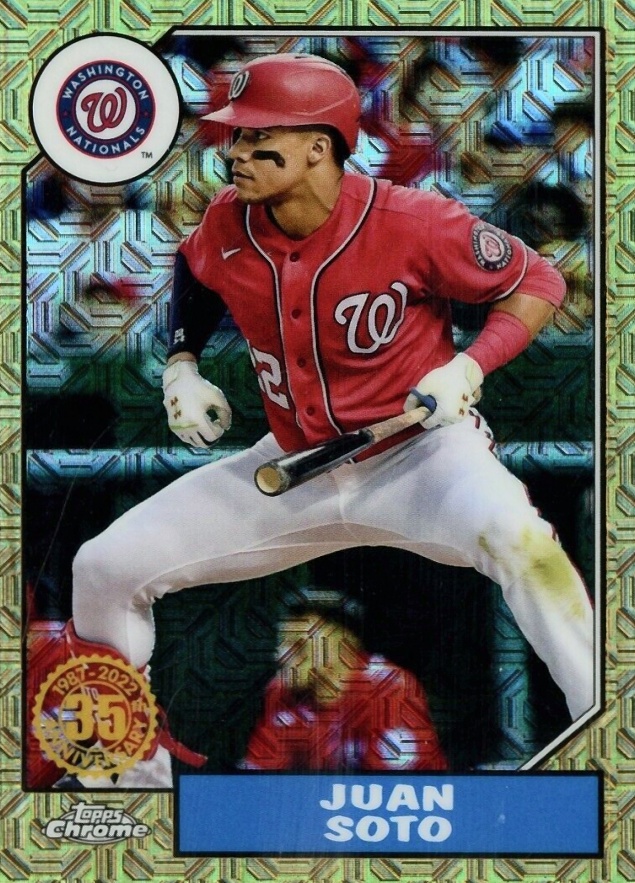 2022 Topps Silver Pack 1987 Chrome Promo Juan Soto #T87C25 Baseball Card