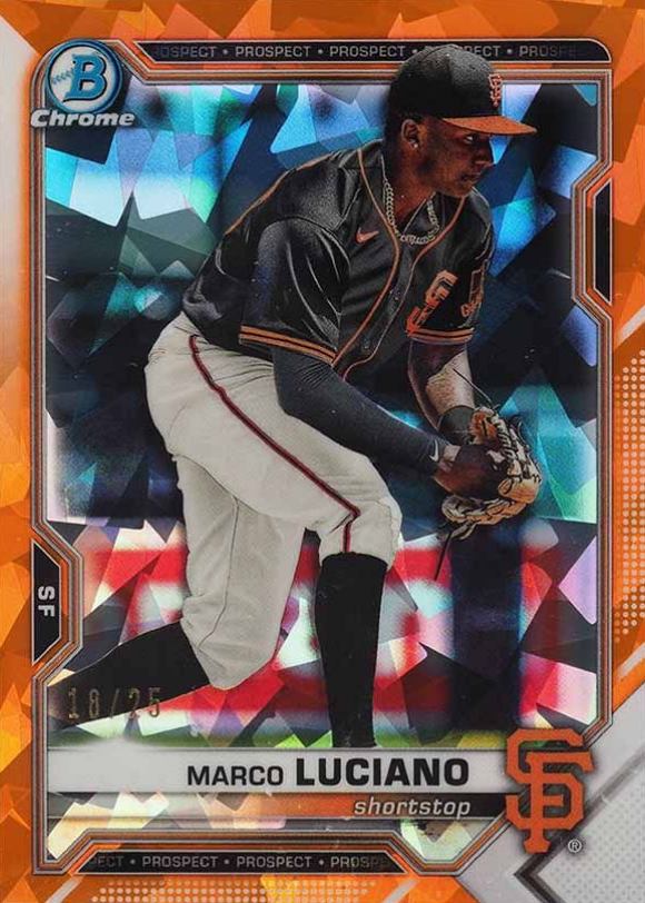 2021 Bowman Draft Chrome Sapphire Edition Marco Luciano #BDC131 Baseball Card