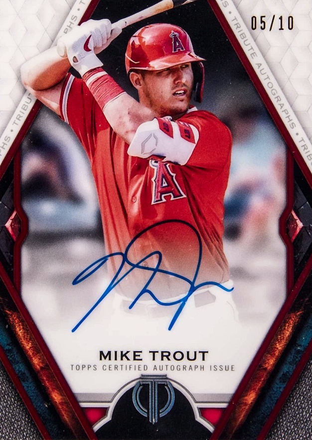 2021 Topps Tribute Tribute Autograph Mike Trout #MT Baseball Card