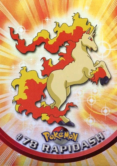 2000 Topps Pokemon TV Animation Series 2 Rapidash #78 TCG Card