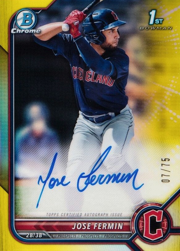 2022 Bowman Chrome Prospect Autographs Jose Fermin #CPAJF Baseball Card