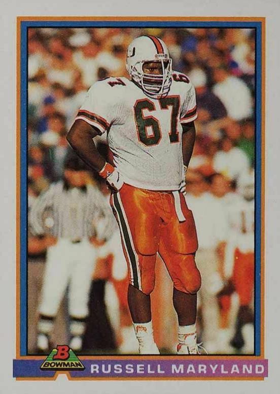 1991 Bowman Football Russell Maryland #104 Football Card