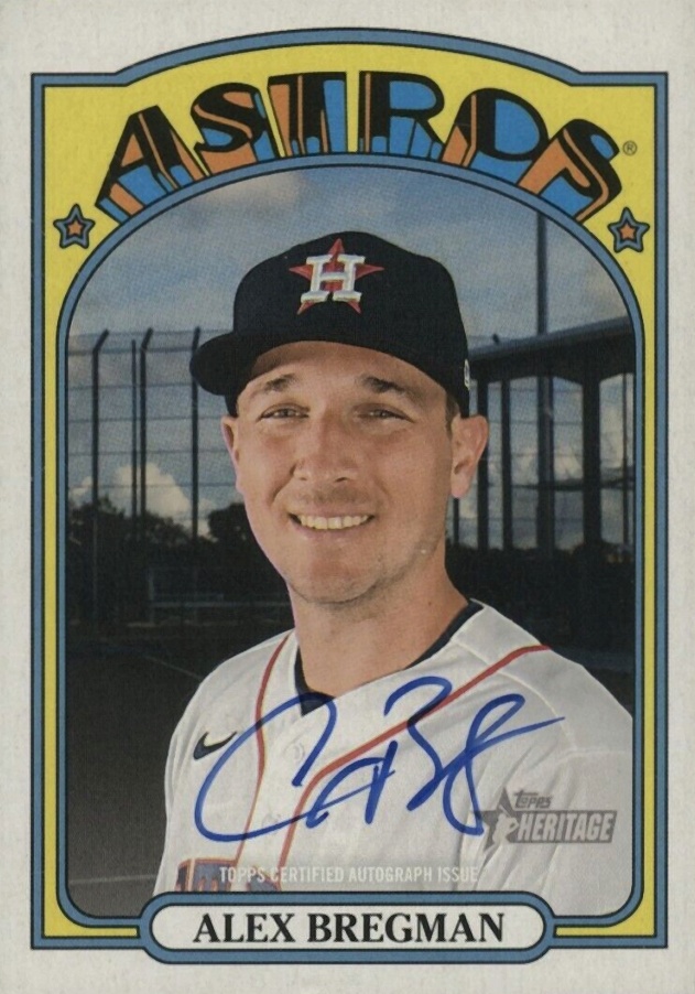 2021 Topps Heritage Real One Autographs Alex Bregman #AB Baseball Card