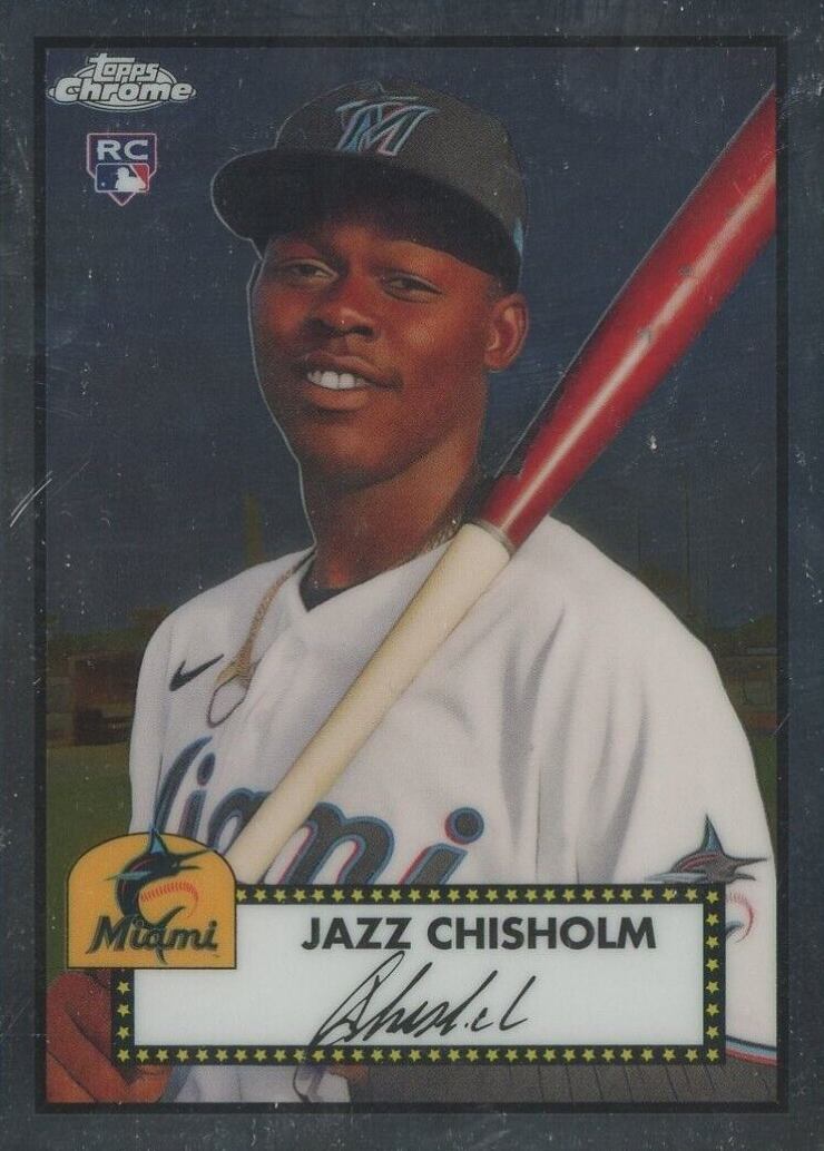 2021 Topps Chrome Platinum Anniversary Jazz Chisholm #7 Baseball Card