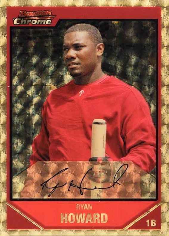 2007 Bowman Chrome Ryan Howard #50 Baseball Card
