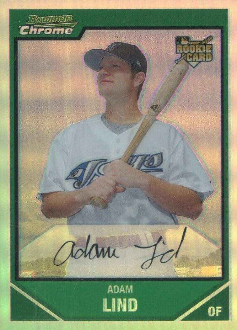 2007 Bowman Chrome Adam Lind #207 Baseball Card