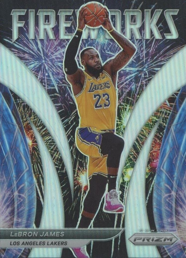 2021 Panini Prizm Fireworks LeBron James #1 Basketball Card