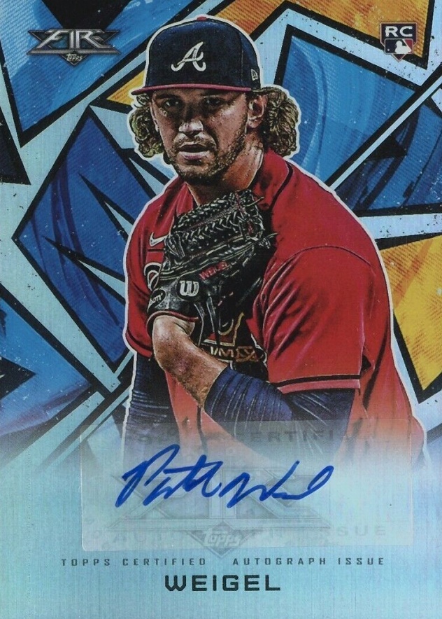 2021 Topps Fire Autographs Patrick Weigel #AVPW Baseball Card