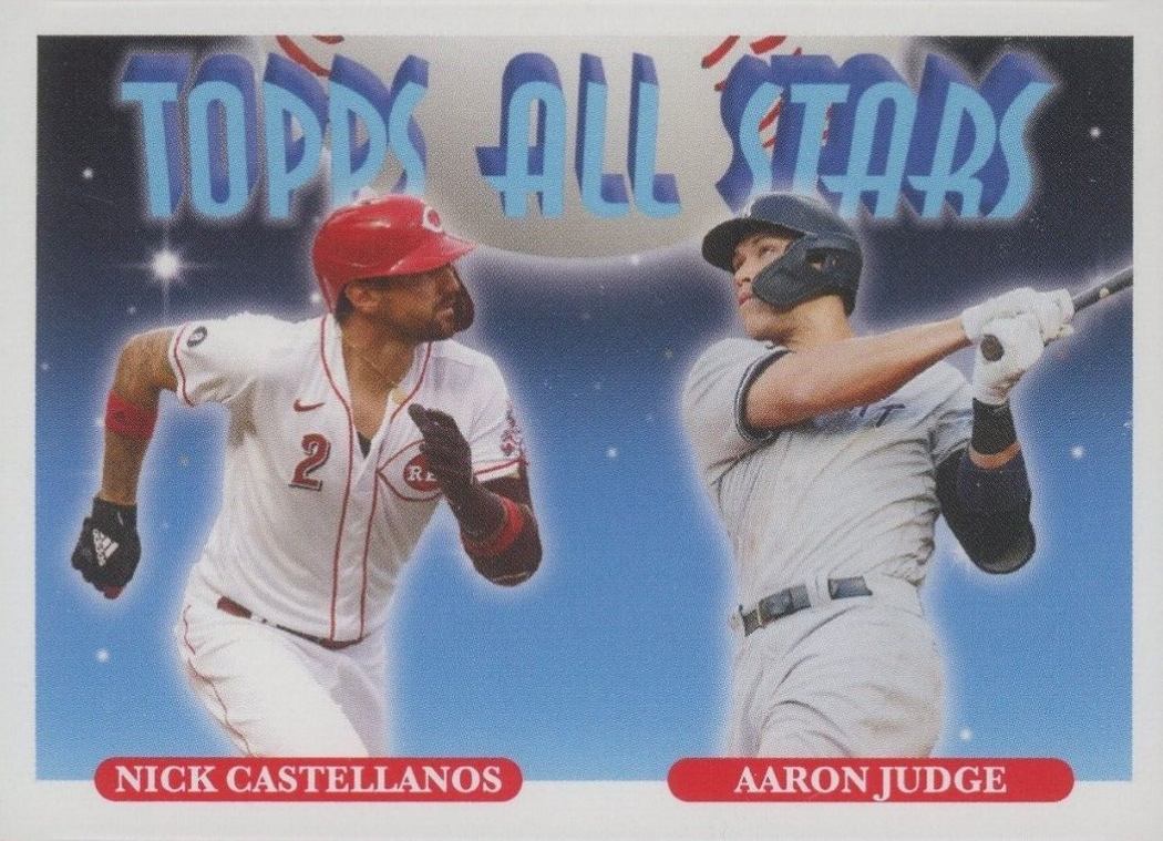 2021 Topps Throwback Thursday Aaron Judge/Nick Castellanos #82 Baseball Card