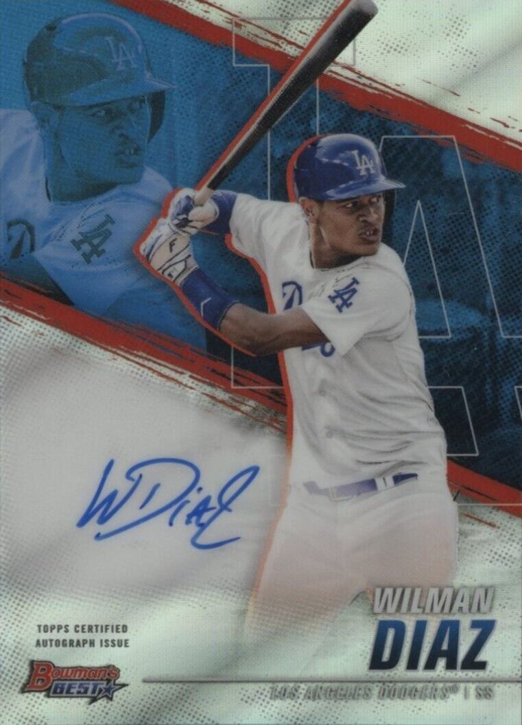 2021 Bowman's Best of 2021 Autographs Wilman Diaz #B21WD Baseball Card