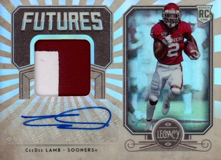 2020 Panini Legacy Futures Patch Autographs Ceedee Lamb #FPCL Football Card