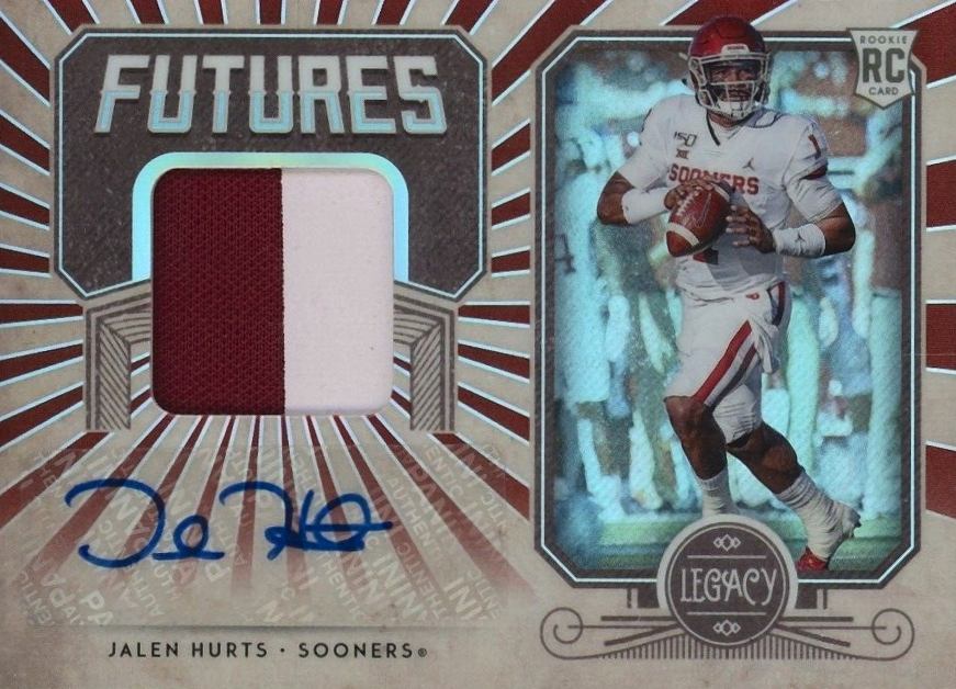 2020 Panini Legacy Futures Patch Autographs Jalen Hurts #FPJH1 Football Card