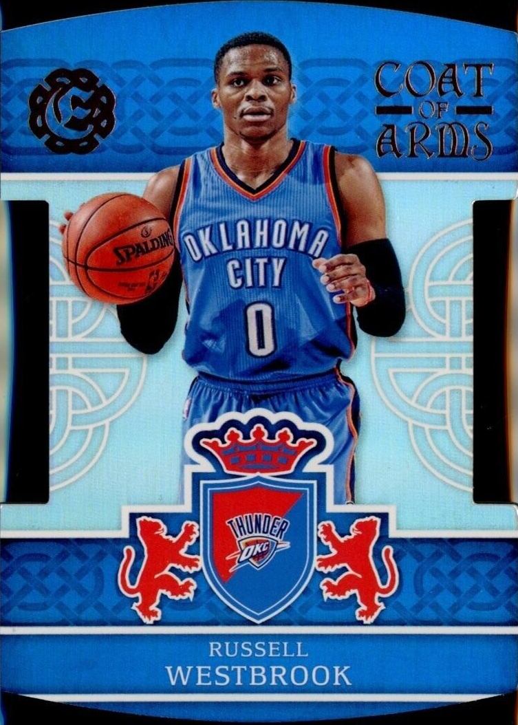 2016 Panini Excalibur Coat of Arms Die-Cut Russell Westbrook #32 Basketball Card