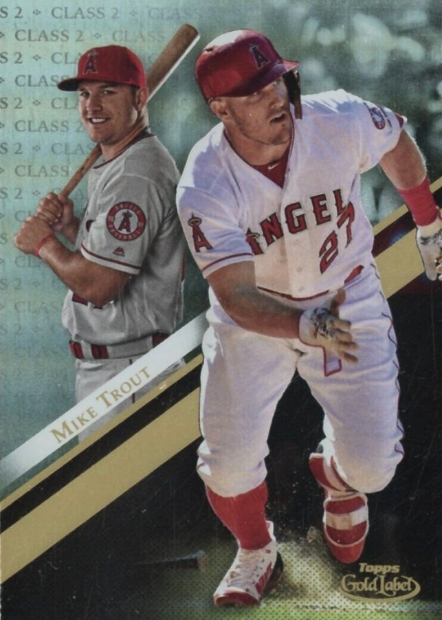 2019 Topps Gold Label Mike Trout #1 Baseball Card