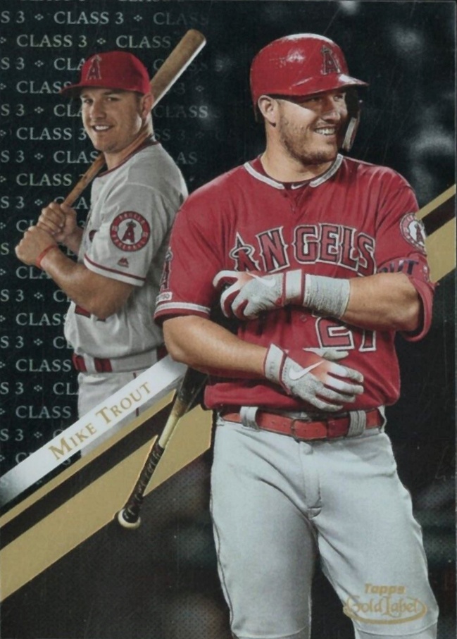 2019 Topps Gold Label Mike Trout #1 Baseball Card