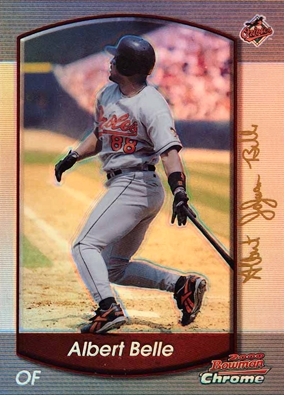 2000 Bowman Chrome Albert Belle #52 Baseball Card
