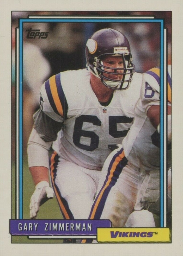 1992 Topps Gary Zimmerman #487 Football Card