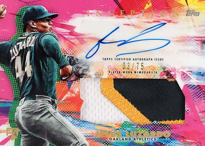 2020 Topps Inception Autograph Patch Jesus Luzardo #JL Baseball Card