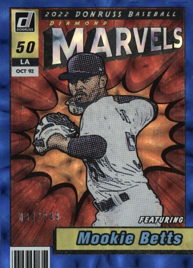 2022 Panini Donruss Marvels Mookie Betts #M3 Baseball Card