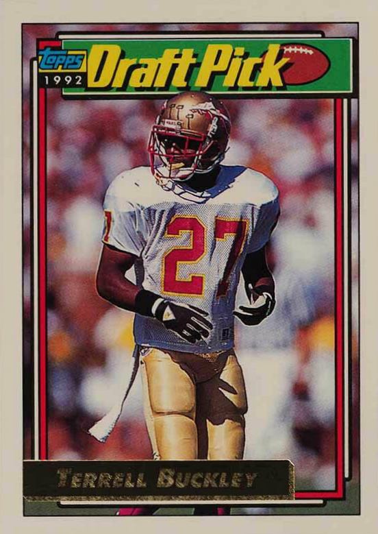 1992 Topps Gold Terrell Buckley #303 Football Card