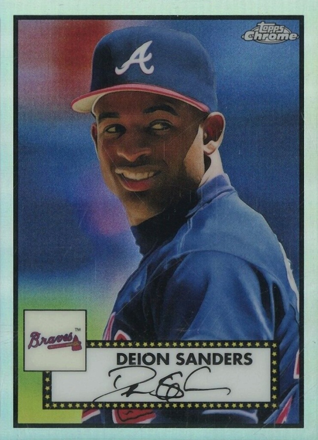 2021 Topps Chrome Platinum Anniversary Deion Sanders #320 Baseball Card