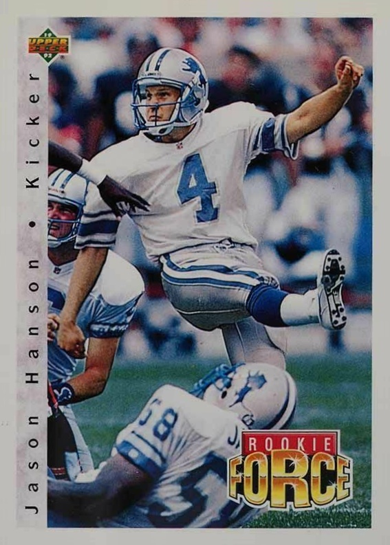 1992 Upper Deck Jason Hanson #411 Football Card