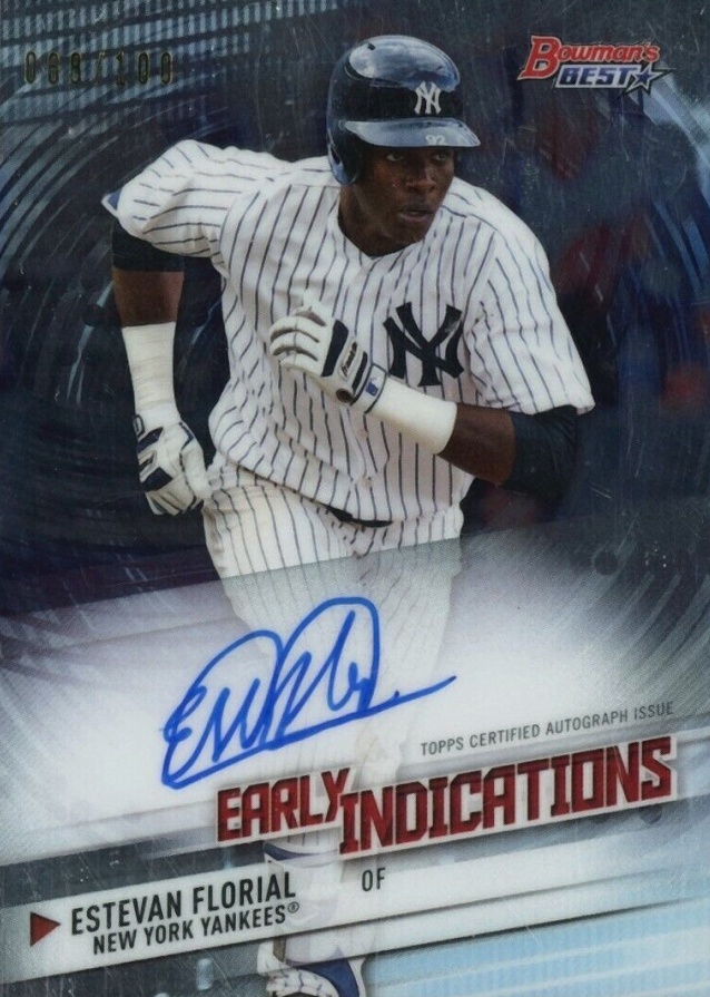 2018 Bowman's Best Early Indications Autograph Estevan Florial #EIAEF Baseball Card