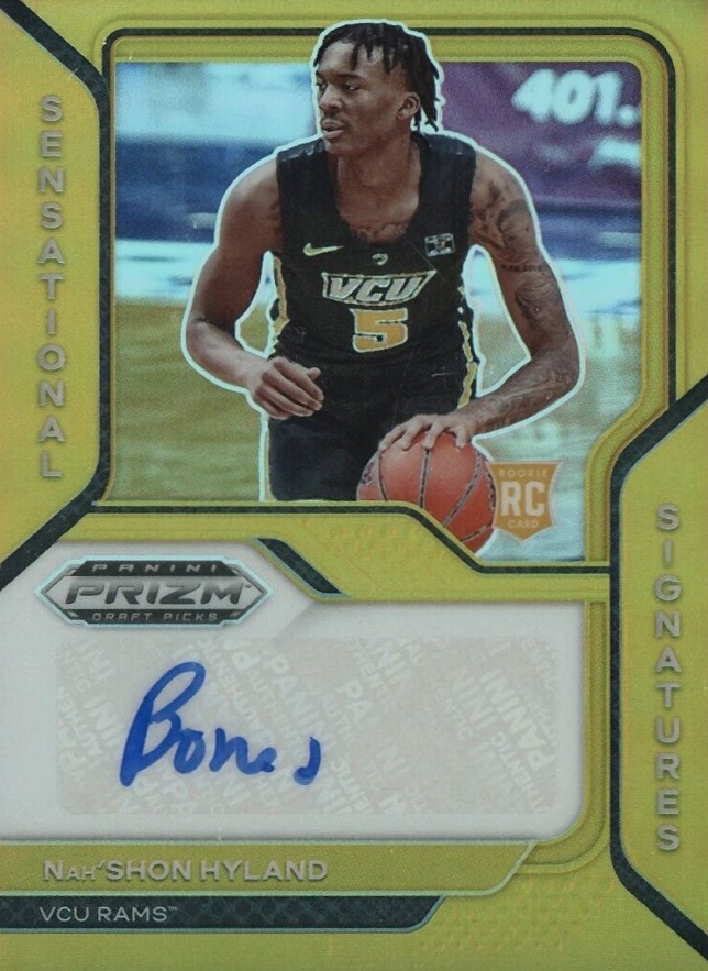 2021 Panini Prizm Draft Picks Sensational Signatures Nah'Shon Hyland #SSNHY Basketball Card