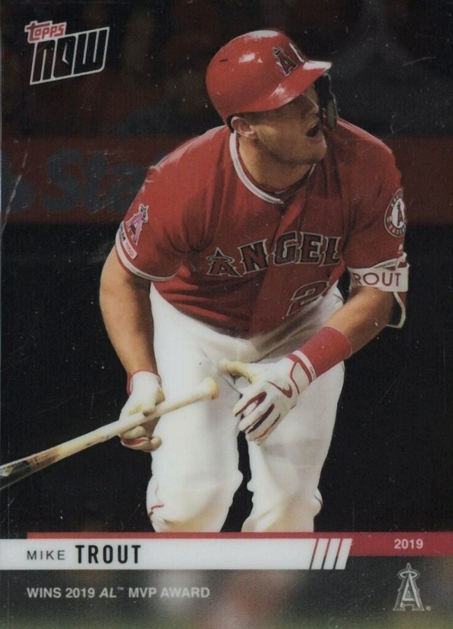 2019 Topps Now Future Award Winners Chrome Winner Mike Trout #MT5 Baseball Card