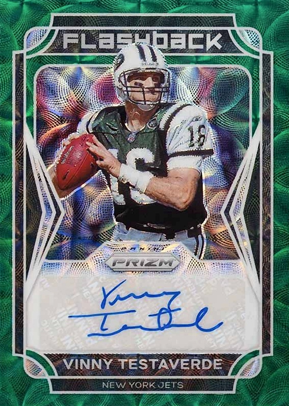 2021 Panini Prizm Flashback Autographs Vinny Testaverde #FAVT Football Card