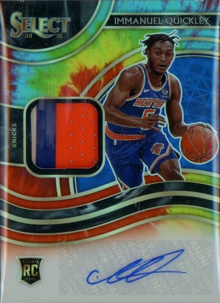 2020 Panini Select Rookie Jersey Autographs Immanuel Quickley #QUI Basketball Card