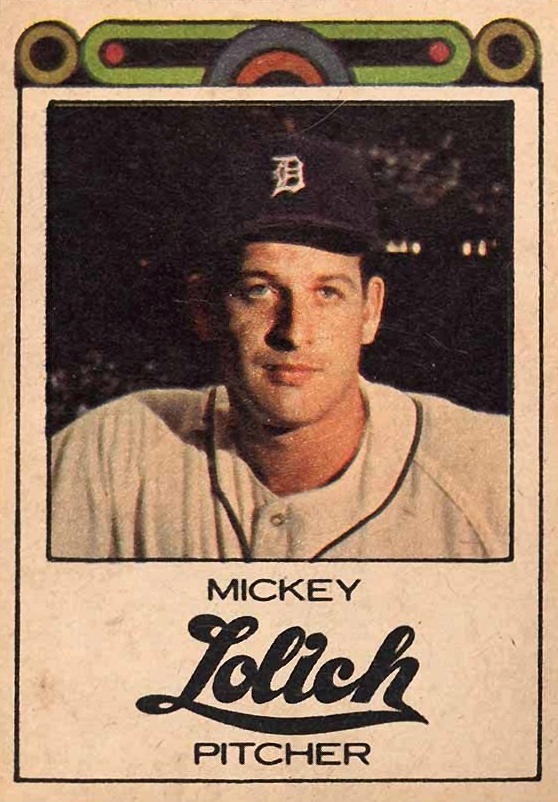1968 Detroit Tigers Free Press Bubblegumless-Hand Cut Mickey Lolich # Baseball Card