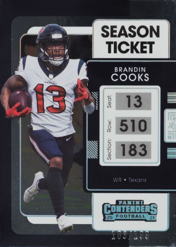 2021 Panini Contenders Brandin Cooks #38 Football Card