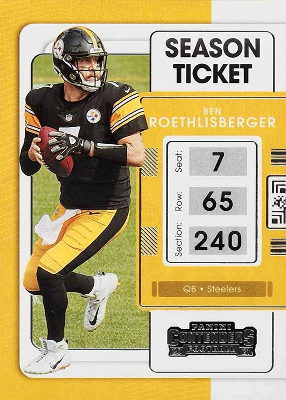 2021 Panini Contenders Ben Roethlisberger #82 Football Card