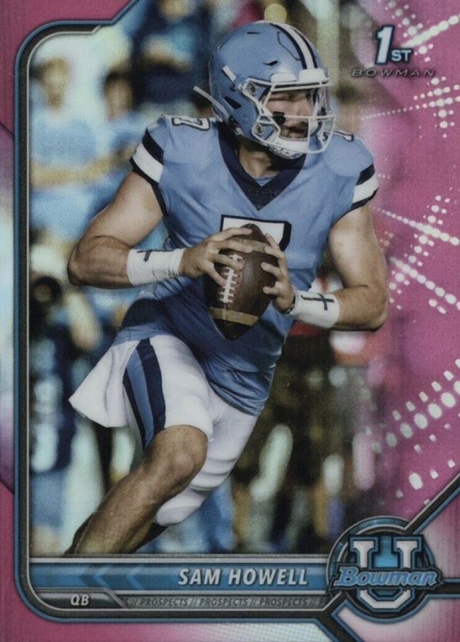 2021 Bowman University Chrome Prospects Sam Howell #81 Football Card