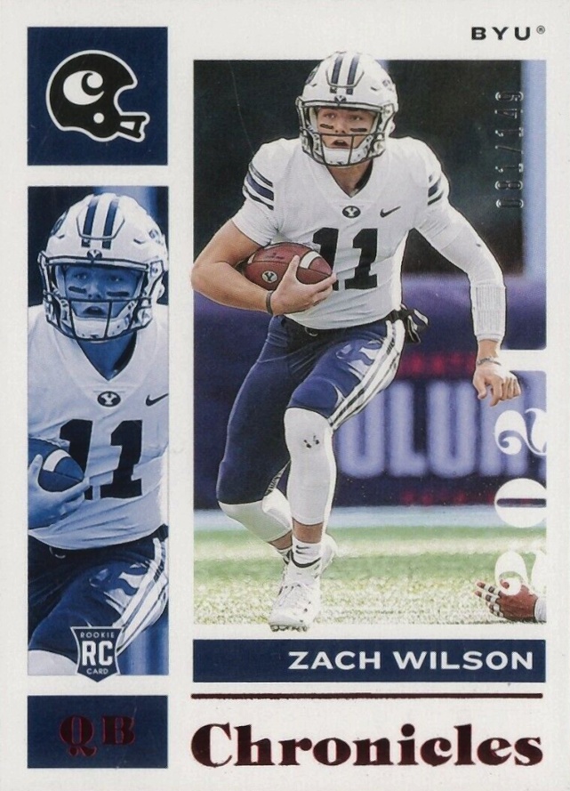 2021 Panini Chronicles Draft Picks Zach Wilson #4 Football Card