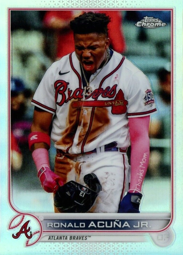 2022 Topps Chrome Ronald Acuna Jr. #165 Baseball Card