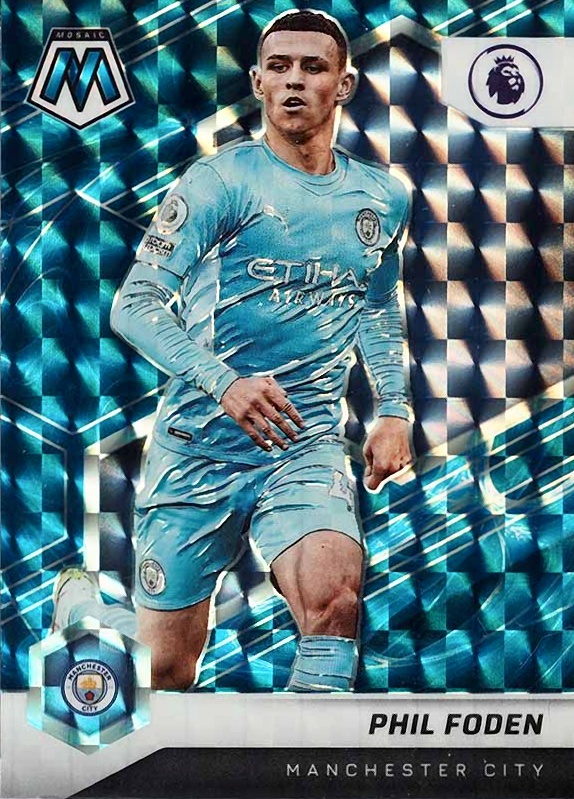 2021 Panini Mosaic Premier League Phil Foden #17 Soccer Card