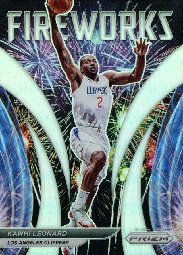 2021 Panini Prizm Fireworks Kawhi Leonard #7 Basketball Card