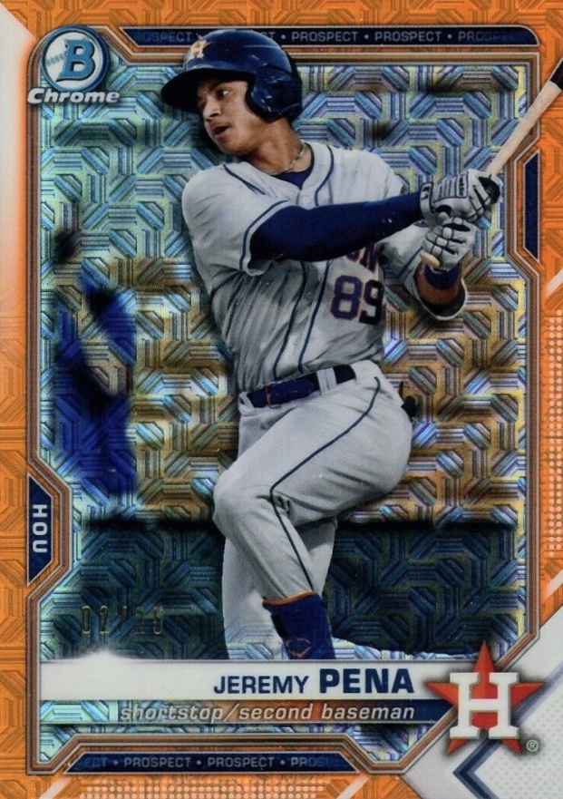 2021 Bowman Chrome Mega Box Jeremy Pena #190 Baseball Card