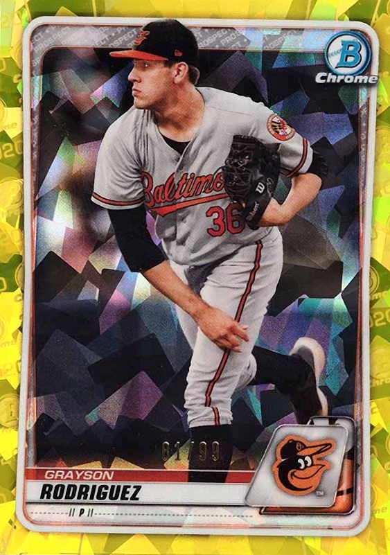 2020 Bowman Draft Chrome Sapphire Edition Grayson Rodriguez #BD191 Baseball Card