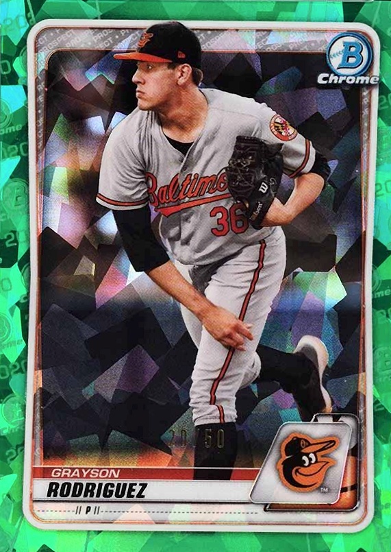 2020 Bowman Draft Chrome Sapphire Edition Grayson Rodriguez #BD191 Baseball Card