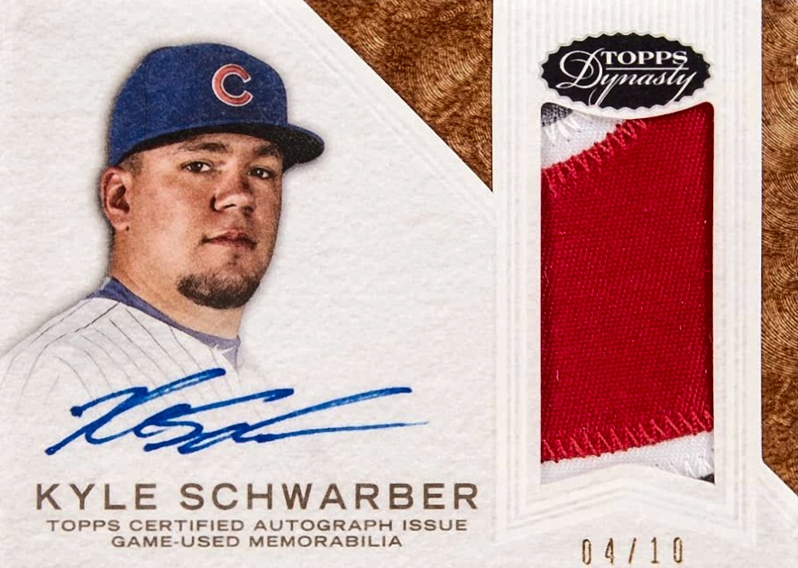 2016 Topps Dynasty Autograph Patches Kyle Schwarber #APKS6 Baseball Card