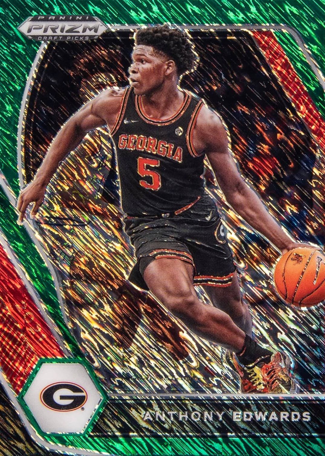 2021 Panini Prizm Draft Picks Anthony Edwards #65 Basketball Card