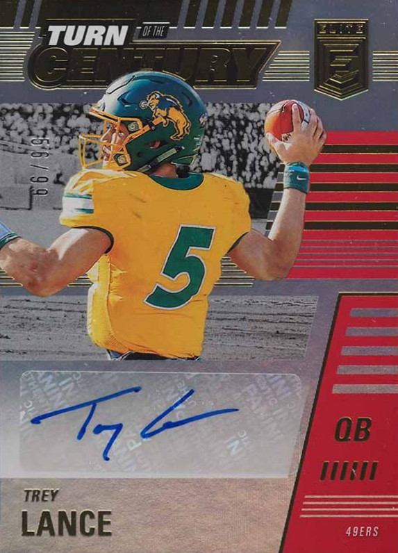 2021 Panini Donruss Elite Turn of the Century Autographs Trey Lance #TLA Football Card