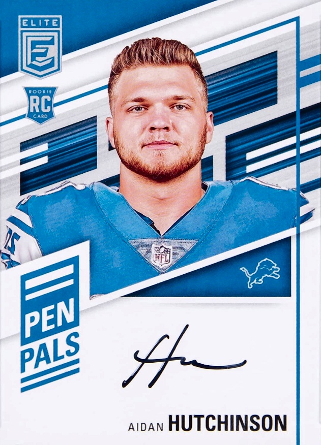 2022 Panini Donruss Elite Pen Pals Autographs Aidan Hutchinson #PPAH Football Card